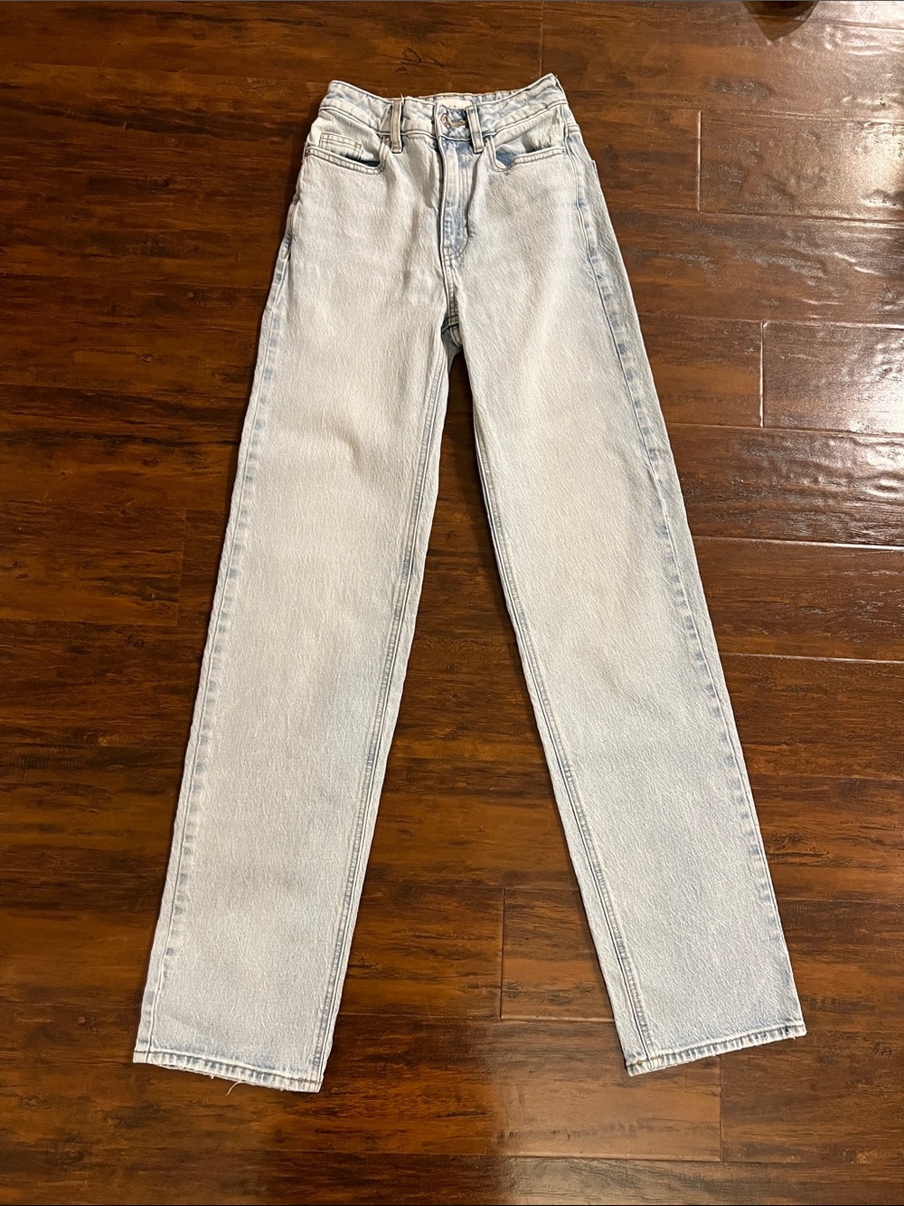 PacSun Light Blue Stretch 90’s Boyfriend High Rise Straight Leg Jean Size 22
